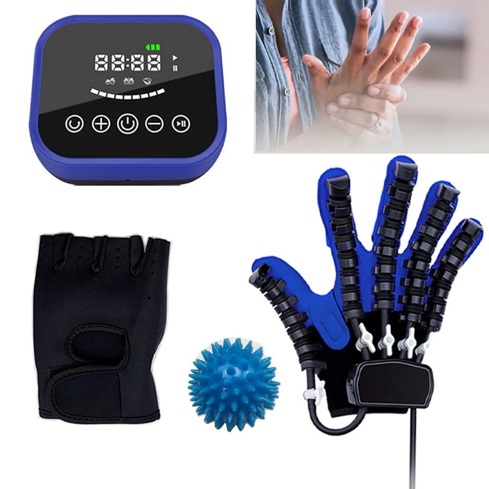 ATLION Arthritis Rehabilitation Robots Gloves, Multi-Modal Portable Stroke Hemiplegia Patient Finger and Hand Function Rehabilitation Robots Gloves(A,Right Hand M)