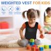 Vest for Kids (Medium, Ages 8+) Compression Vest for Kids, Including 6 Removable Weights Black view 2
