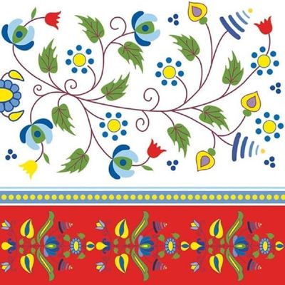 Keep Unique 20-ct 13x13 Roses Paper Decoupage Napkins, 3-Ply Serviette Tissue Luncheon Floral Napkin for Art, Dinner, and Party, Disposable Napkins (Embroidery, Pack of 4)