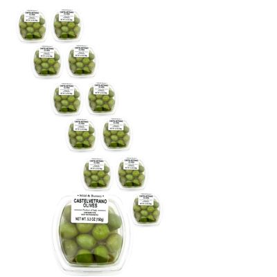 Fresh Pack Castelvetrano Olives Unpitted, 5.3 oz, 12 Pack