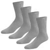 Brooklyn Socks 4 Pairs of Thin Combed Cotton Diabetic Socks for Men & Women, Loose, Wide, Non-Binding Neuropathy Low-Crew Socks (Gray, Fit's Shoe Size 7-11) view 1