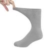 Brooklyn Socks 4 Pairs of Thin Combed Cotton Diabetic Socks for Men & Women, Loose, Wide, Non-Binding Neuropathy Low-Crew Socks (Gray, Fit's Shoe Size 7-11) view 2