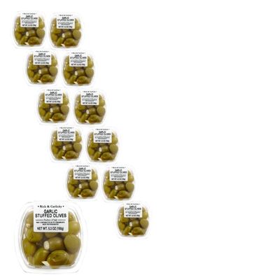 Fresh Pack Garlic Stuffed Olives, 5.3 oz, 12 Pack