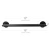 12-inch Coronado Designer Oval Bathroom Shower Grab Bar with Mitered Corners, Matte Black view 2