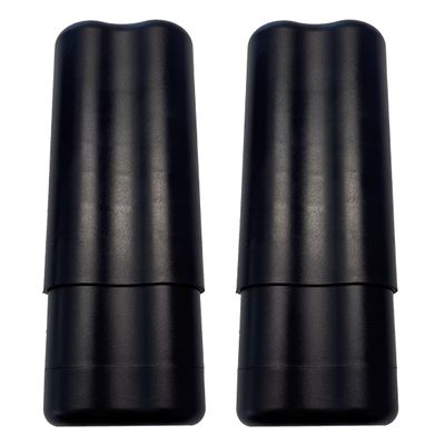 2X EWT Telescopic Airtight Cigar Travel Tube Crush Proof Humidor (2X Double, 70R), Black