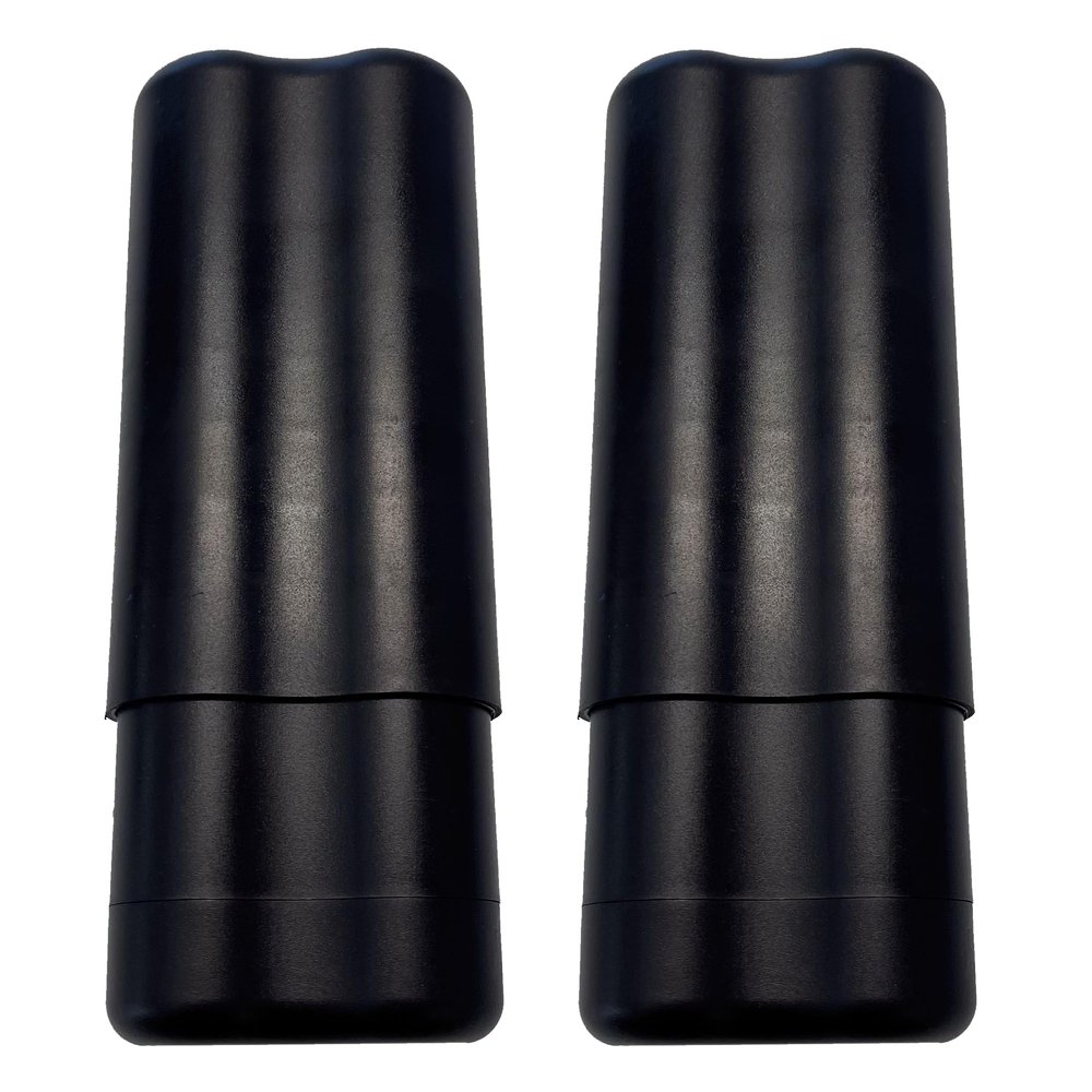 2X EWT Telescopic Airtight Cigar Travel Tube Crush Proof Humidor (2X Double, 70R), Black
