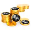 80 Pcs Martin Luther King Day Candy Favors Chocolate Coins with Gold Foil view 1