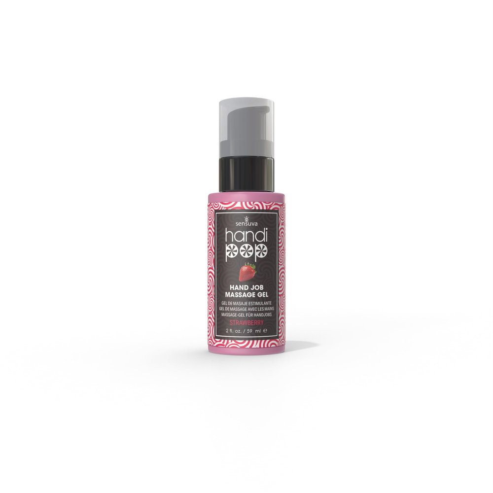 Handipop Edible Massage Gel | Water Based Hand Job Gel, Strawberry, 2 fl. oz. for Men, Women and Couples