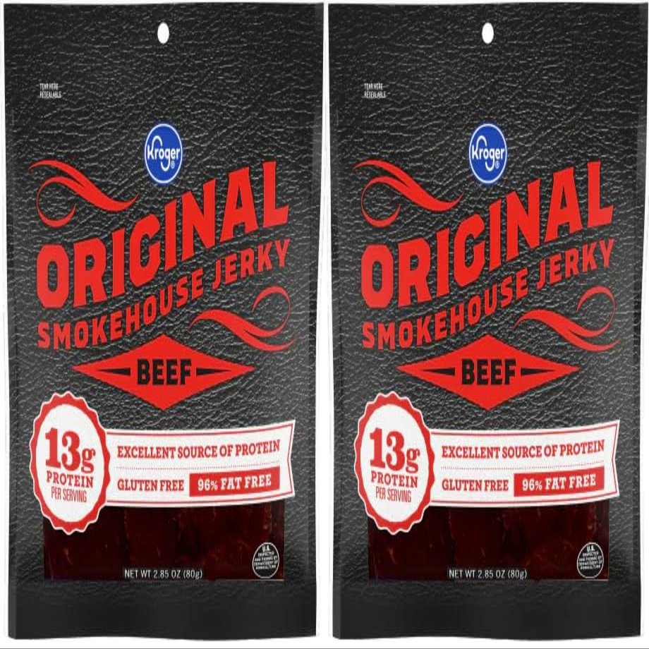 Pack Of 2 Original Smokehouse Beef Jerky Gluten Free and 96% Fat Free 2.85 oz