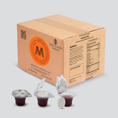 DISCOVERY PRODUCTS Pre-Filled Communion Cups and Wafer Set & Juice - Pack of 250 for Divine Communion Experiences!
