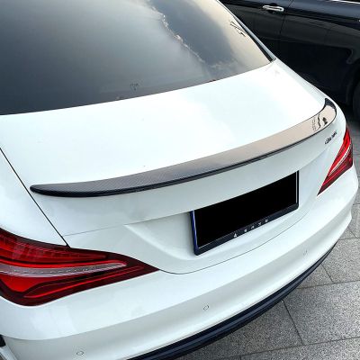 Compatible with Benz CLA-Class C117 2013-2019 CLA180 200 CLA45 AMG, Trunk Top Spoiler Lip Tail Wing Car Styling Body Kit Accessories Black,Carbon Fiber Look