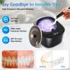 Ultrasonic Retainer Cleaner Machine - Raccomb 45kHz LED Light Ultrasonic Cleaner for Dentures, Aligner, Mouth Guard, Night Guard Cleaner, 230mL Sonic Cleaning Machine for Jewelry, Dental Appliances view 2