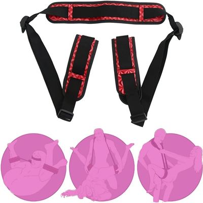 Bed Restraint Sex Spreader Bar Sex Adult Play for Queen Size Couple Ties up Handcuff Adjustable Sexy Straps Women Wrist Ankle Soft Cuff SM Tool Restraint Set Sex Furniture Women's Hoodies