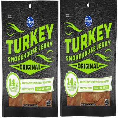 Pack Of 2 Original Turkey Smokehouse Jerky Gluten Free and 96% Fat Free 2.85 oz