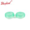 Dhoptical 100Pcs Contact lens case Colorful Contact Lens Holder Box Left/Right Eyes (Green transparent) view 2