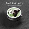 Lovely Panda Pill Box Metal Round Small Pill Case Cute 3 Compartment Pill Organizer Portable Travel Pillbox Mini Pill Container Holder for Daily Medicine Supplement Vitamin view 4