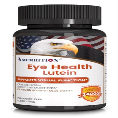 Amerrition Advanced Lutein Eye Health Supplement - Enhanced with Zeaxanthin, Supports Vision & Eye Health - Non-GMO & Gluten Free - Natural Eye Vitamin Tablets - 60ct