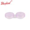 Dhoptical 100Pcs Contact lens case Colorful Contact Lens Holder Box Left/Right Eyes (Purple transparent) view 2