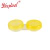 Dhoptical 100Pcs Contact lens case Colorful Contact Lens Holder Box Left/Right Eyes (Yellow transparent) view 2
