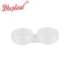 Dhoptical 100Pcs Contact lens case Colorful Contact Lens Holder Box Left/Right Eyes (White transparent) view 3