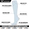 WITHYOU 3 Pairs Compression Socks for Women & Men 15-20 mmHg,Best Support for Nurses Running Hiking view 3