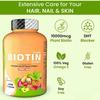 100% Plant Based Biotin Tablets with High Protein Vitamin DHT Omega 3 for Strong Hairs, Nails Growth & Glowing Skin. view 4