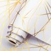 Homeral Kraft Wrapping Paper Roll - 3D Embossed Geometric Pattern with Gold Foil, Classic Design Gift Wrap for Birthday, Baby Shower, Neutral Paper, All Occasions - Mini Roll - 17 Inch x 16.5 Feet view 1