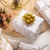 Homeral Kraft Wrapping Paper Roll - 3D Embossed Geometric Pattern with Gold Foil, Classic Design Gift Wrap for Birthday, Baby Shower, Neutral Paper, All Occasions - Mini Roll - 17 Inch x 16.5 Feet view 3