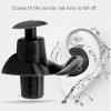 Gavigain Swimming Ear, Soft Waterproof Noise Canceling Reduction Ear Reusable Water Sports Ear with Case for Showering, Bathing, Surfing (Black) view 3