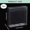 BENECREAT 72pcs Transparent Gift Boxes, 4x4x1.2inch Rectangle PVC Clear Wedding Favor Boxes for Candy Chocolate, Valentine's Day Festival Gift Packaging view 2