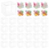 BENECREAT 120pcs Clear Plastic Favor Box 1.57x1.57x1.57 Inches Gift Packing Box for Candy Choclate and Dessert, Wedding Party Treats, Valentine Festival Gift Packaging view 1