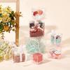 BENECREAT 120pcs Clear Plastic Favor Box 1.57x1.57x1.57 Inches Gift Packing Box for Candy Choclate and Dessert, Wedding Party Treats, Valentine Festival Gift Packaging view 3