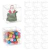 BENECREAT 120pcs Clear Plastic Favor Box 2.4x2.4x2.4 Inches Gift Packing Box for Candy Choclate and Dessert, Wedding Party Treats, Valentine's Day Festival Gift Packaging view 1