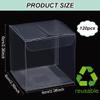 BENECREAT 120pcs Clear Plastic Favor Box 2.4x2.4x2.4 Inches Gift Packing Box for Candy Choclate and Dessert, Wedding Party Treats, Valentine's Day Festival Gift Packaging view 2