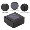 BENECREAT 100-Pack Kraft Gift Boxes with Clear Window - 2.5x2.5x1.2 Inch Black Packaging Box for Weddings, Birthdays & Party Favors view 3