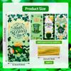 160 Pieces 4 Styles St. Patrick's Day Cellophane Treat Candy Bags with Twist Ties, Shamrock and Leprechaun Designs Clear Goodie Bags for Kids Gifts, Party Favors, and Holiday Snacks Decorations view 2