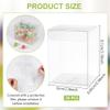 BENECREAT 30pcs 2.3x2.3x3.15inch Clear Party Favor Box Gift Wrapping Box with Film Covered for Wedding Party Decor, Choclates, Candy Cookies Favors, Valentine's Day Gift Packaging view 2