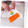PartyKindom 2pcs Mini Dustpan and Brush Set Ergonomic Cleaning Tools for Home Kitchen Office Random Color for Quick Cleanup and view 4