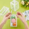 BENECREAT 60pcs Clear Gift Boxes 4.7x2.75x2.75 PVC Treat Favor Boxes with White Bowknot Lace for Candy Chocolate, Wedding Party Favors, Valentine's Day Festival Gift Packaging view 3