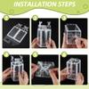 BENECREAT 60pcs Clear Gift Boxes 4.7x2.75x2.75 PVC Treat Favor Boxes with White Bowknot Lace for Candy Chocolate, Wedding Party Favors, Valentine's Day Festival Gift Packaging view 4