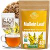40 Bags Mullen Tea Mullein Tea Leaf (Verbscum L.) - 40 Count 1.5g Bags Mullen Leaves Mullein Loose Leaf Hoja De Gordolobo view 1