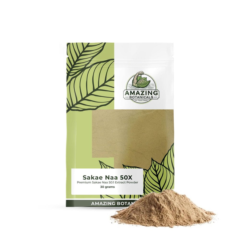 Amazing Botanicals Sakae Naa 50X Extract Powder - 30g | High Potency Combretum Quadrangulare for Relaxation, Calmness & Focus