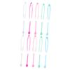 PartyKindom 10sets Lenses Tweezers and Suction Stick Remover Tool for Travel and Home Use Mixed Colors Green Blue Rosy Pink White Convenient Eyeglass Accessory Kit view 1
