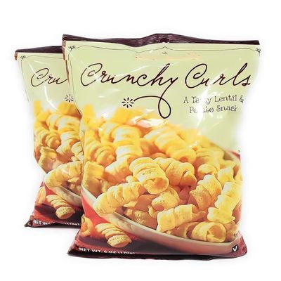 Crunchy Curls A Tasty Lentil & Potato Snack 6 oz (170 g) - Pack of 2