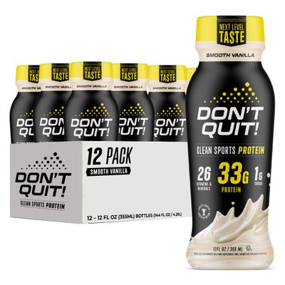 Don't Quit Clean Sports Protein Shake (Vanilla) 12oz (12 Pack)