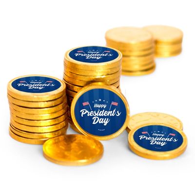 80 Pcs President's Day Candy Favors Chocolate Coins with Gold Foil - Classroom Party Supplies & Decor