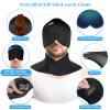 ComfiTECH Cold Cap and Neck Ice Pack Wrap Gel Combo, Care Package for Head and Cervical, Black, Large view 3