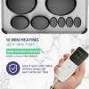 AICNLY 10 Pcs Basalt Hot Stones Massage Set with Temperature Adjustment-Hot Stones Massage with Warmer Kit, Professional Massage Tool for Spa-Lymphatic Drainage, Relieve Tension and Muscle Pain view 2