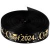 1 Roll Class of 2024 Ribbon, Graduation Ribbon Class of 2024, 0.6 Inch Width Congratulations Ribbon, 10 Yards Black Ribbon for Graduation Day Wrapping Party Decoration Crafts Supplies view 1