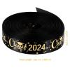1 Roll Class of 2024 Ribbon, Graduation Ribbon Class of 2024, 0.6 Inch Width Congratulations Ribbon, 10 Yards Black Ribbon for Graduation Day Wrapping Party Decoration Crafts Supplies view 2
